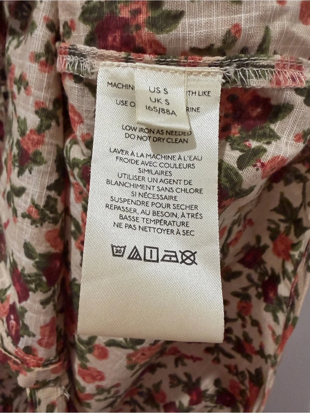 NWOT Free People Meant To Be Floral Cotton Blouse